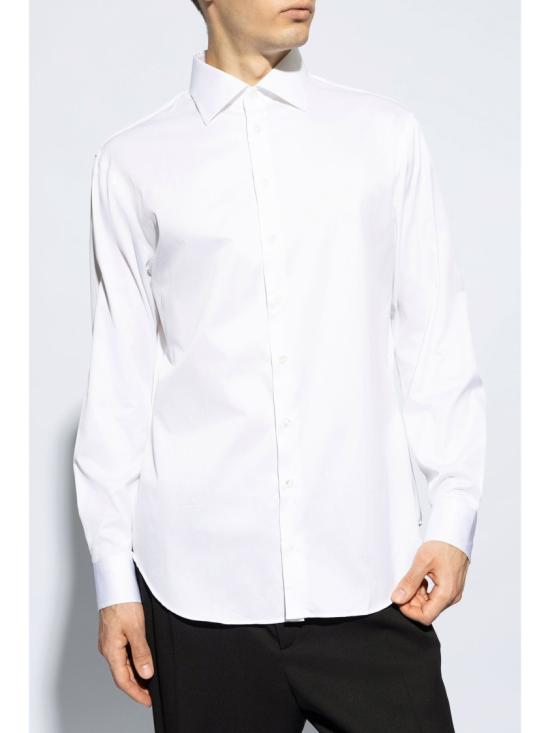  조르지오 아르마니 긴팔 셔츠 GM000468 TE11187 White - GIORGIO ARMANI
