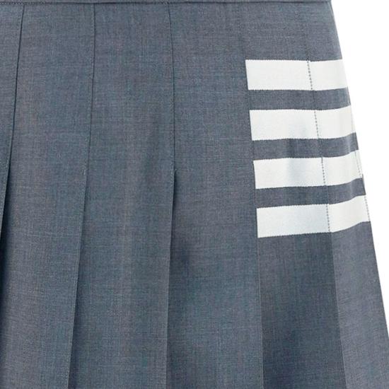 26FW 톰브라운 플레인 위브 미니 플리츠 4바 스커트 FGC402V06146035 Grey - THOM BROWNE