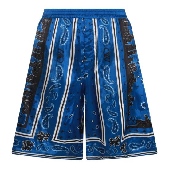  오프화이트 숏팬츠 OMCB092S24FAB0014600 Blue