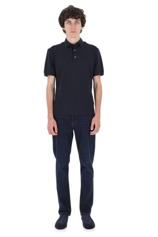26SS 에르메네질도제냐 폴로 티셔츠 UH341A3 H786B09 Black
