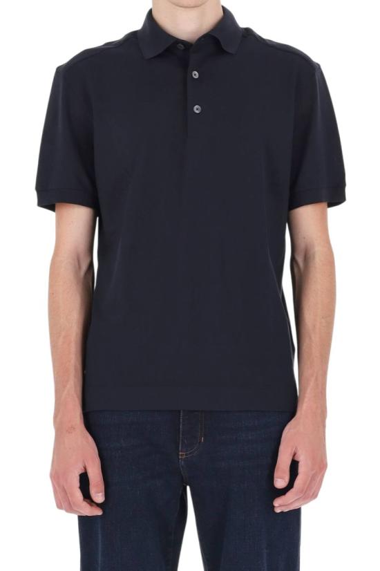26SS 에르메네질도제냐 폴로 티셔츠 UH341A3 H786B09 Black - ERMENEGILDO ZEGNA