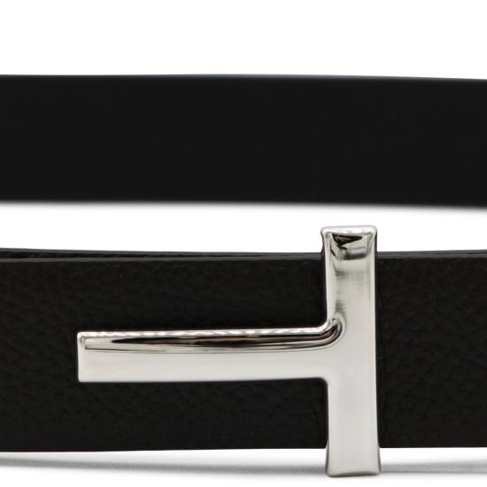 26FW 톰포드 레더 리버시블 버클 T 벨트 TB224LCL236SENB Black - TOMFORD