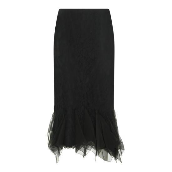 26SS 발렌티노 가라바니 미디 스커트 8B0RAF25A6A0NO Black