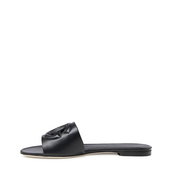 26FW 돌체앤가바나 DG 로고 카프스킨 슬리퍼 CQ0436AY32980999 Black - DOLCE & GABBANA