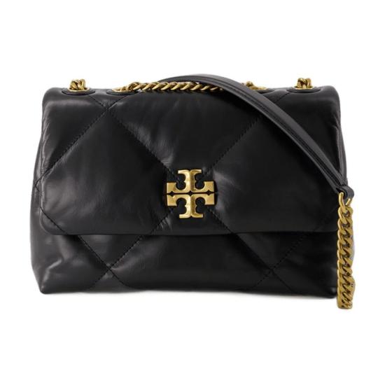  토리버치 크로스백 키라 다이아몬드 퀼트 스몰 컨버터블 백 블랙 - TORY BURCH