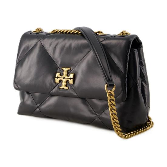  토리버치 크로스백 키라 다이아몬드 퀼트 스몰 컨버터블 백 블랙 - TORY BURCH
