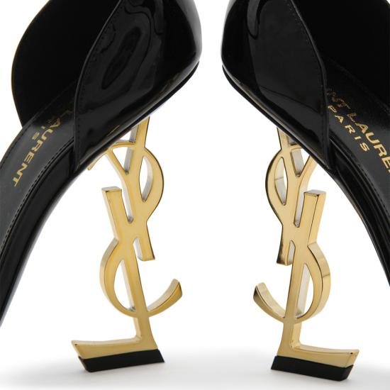 26FW 생로랑 오피움 샌들 페이턴트 5576621TV1A1000 Black - SAINT LAURENT