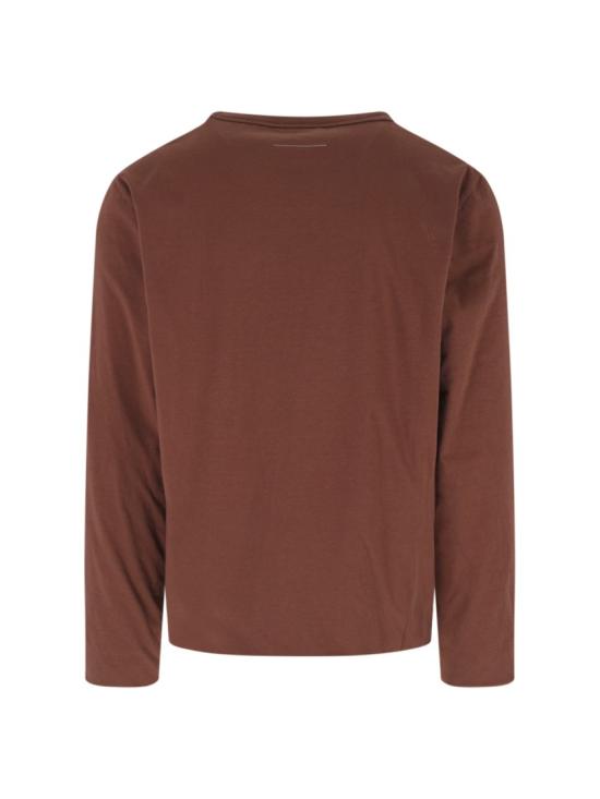 26FW MM6 메종마르지엘라 긴팔 티셔츠 SH0NH0024 M20048962 Brown - MM6 MAISON MARGIELA