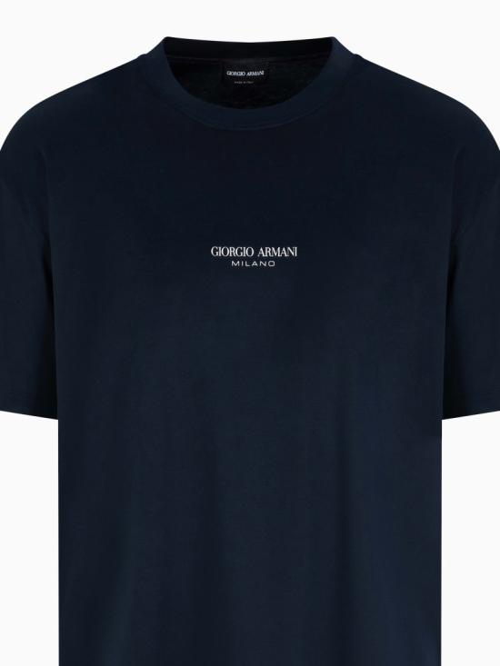  조르지오 아르마니 반팔 티셔츠 GM001085 TE10629 Black - GIORGIO ARMANI