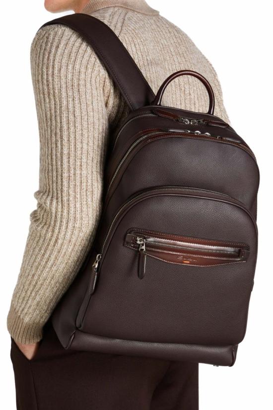 26FW 산토니 백팩 UIBBA2647BS ACUHT50 Brown - SANTONI