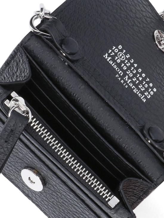 26FW 마르지엘라 스몰 레더 체인 지갑 SA3UI0009 P4455T8013 Black - MAISON MARGIELA