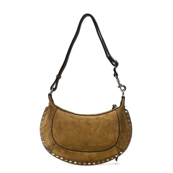 26FW 이자벨마랑 오스칸 문 스웨이드 카프스킨 레더 숄더백 PP0003FAA3C32M Brown - ISABEL MARANT
