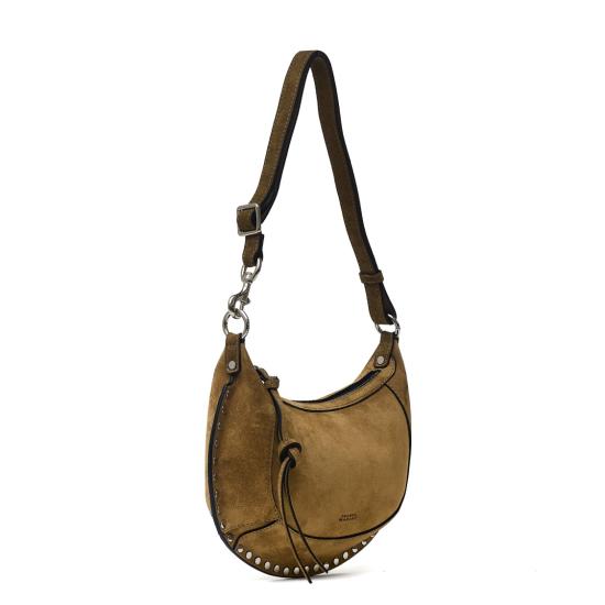 26FW 이자벨마랑 오스칸 문 스웨이드 카프스킨 레더 숄더백 PP0003FAA3C32M Brown - ISABEL MARANT