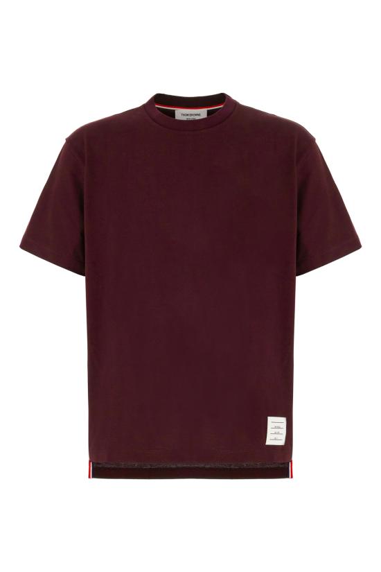 26FW 톰브라운 반팔 티셔츠 MJT581AJ0276 615 BURGUNDY