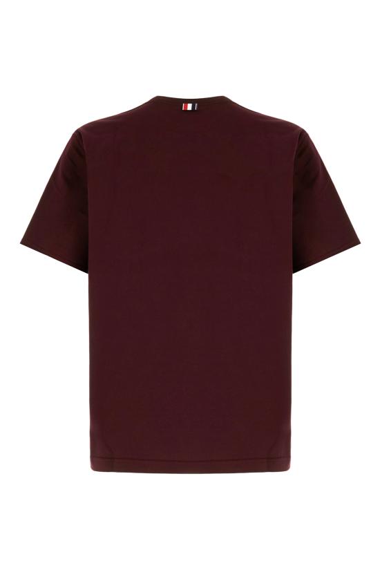 26FW 톰브라운 반팔 티셔츠 MJT581AJ0276 615 BURGUNDY - THOM BROWNE