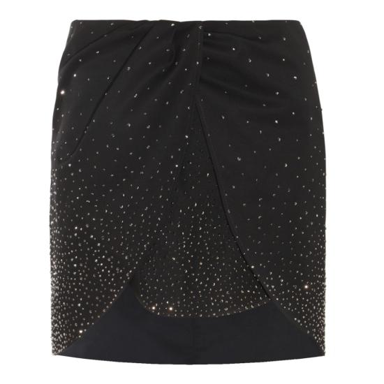  오프화이트 숏 스커트 OWCU009S24FAB0031000 Black