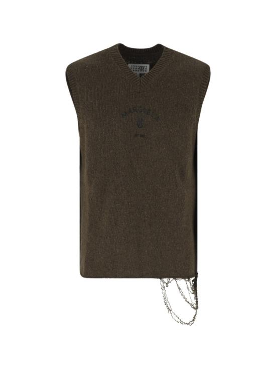 26FW MM6 메종마르지엘라 니트 베스트 SH0FB0026 M13283727S Green