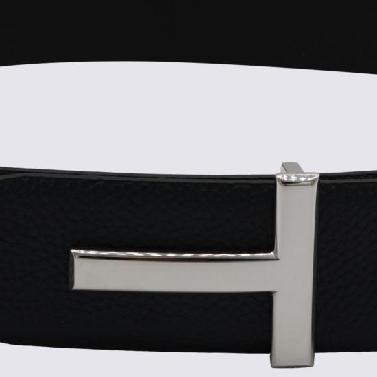 26FW 톰포드 그레인 레더 T 아이콘 벨트 40mm TB178LCL236SUNA Black - TOMFORD