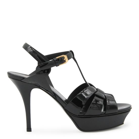 26FW 생로랑 트리뷰트 플랫폼 샌들 315490AAAOW1000 Black