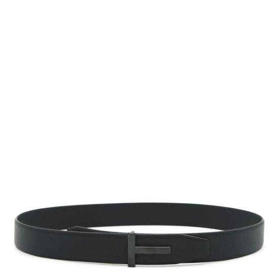 26FW 톰포드 그레인 레더 T 아이콘 벨트 TB178LCL236LNAA Black