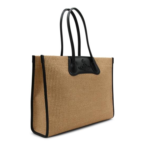 26SS 비비안웨스트우드 엠보싱 오르브 로고 토트백 4D01000LUW01D0B402 Neutrals - VIVIENNE WESTWOOD