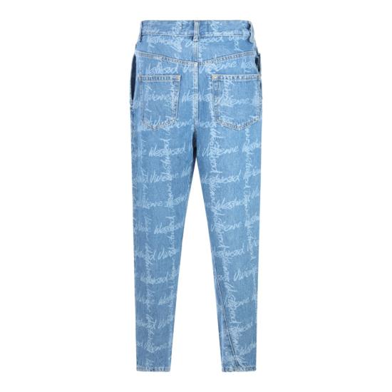  비비안웨스트우드 카고 와이드 데님 팬츠 카고 와이드 데님 팬츠 3902000XW014IK306 Blue - VIVIENNE WESTWOOD