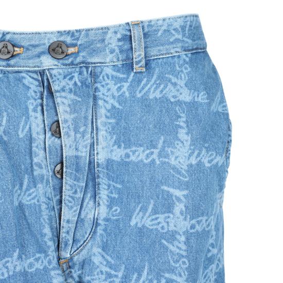  비비안웨스트우드 카고 와이드 데님 팬츠 카고 와이드 데님 팬츠 3902000XW014IK306 Blue - VIVIENNE WESTWOOD