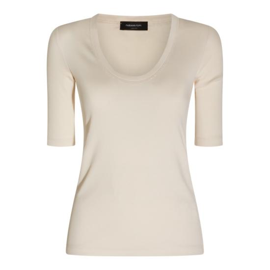 26FW 파비아나 필리피 반팔 티셔츠 JED216F603L8960145 Neutrals
