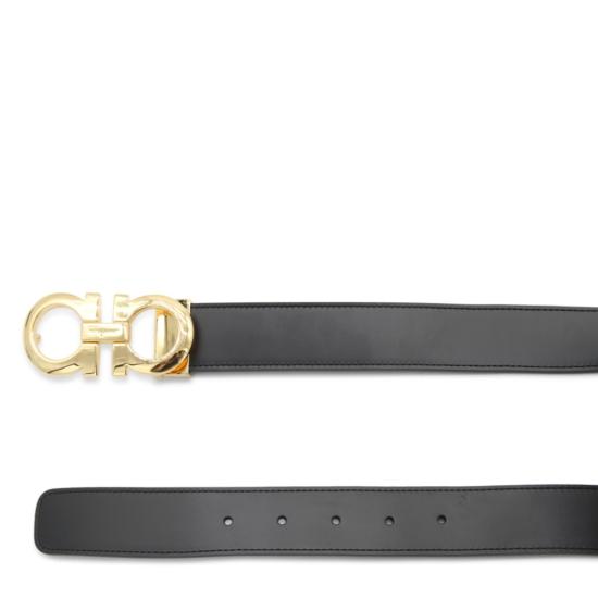 26FW 살바토레 페라가모 가죽 벨트 586940675542047 Black - SALVATORE FERRAGAMO