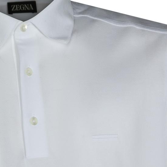 26SS 에르메네질도제냐 폴로 티셔츠 RUH348A3H794N00 White - ERMENEGILDO ZEGNA
