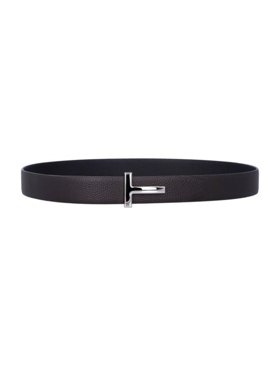 26FW 톰포드 레더 리버시블 버클 T 벨트 TB224LCL236SENB Black - TOMFORD