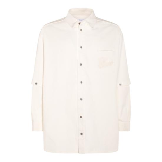  오프화이트 긴팔 셔츠 OMYD059S24DEN0010202 White
