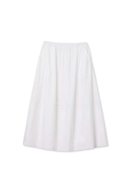  퍼펙트 화이트 티 롱 스커트 퍼펙트화이트티 민카 포플린 A라인  (포켓 포함) - PERFECT WHITE TEE