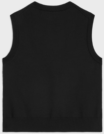 26FW 셀린느 탑 파인 울 RX0I70100 38NO BLACK - CELINE