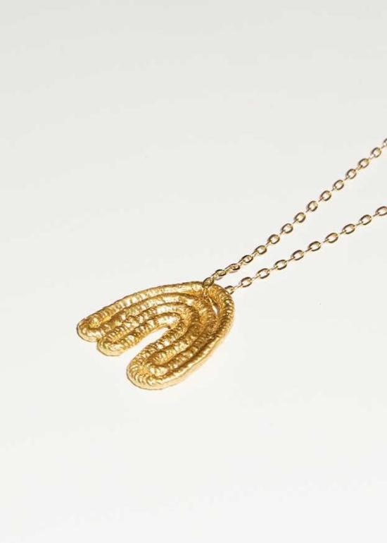  씨오지 목걸이/팬던트 톱니잎 펜던트 목걸이 14K 금도금 - COG