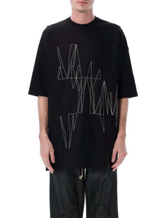 26SS 릭오웬스 몽클레어 반팔 티셔츠 MU01F8C04 89B7R999 BLACK