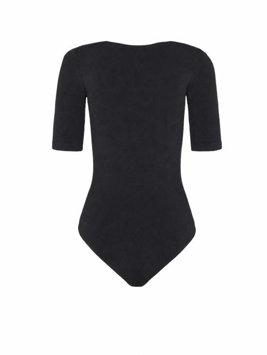 26FW 월포드 바디수트 티셔츠 75089 7005 BLACK - WOLFORD