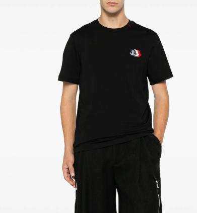 26FW 몽클레어 반팔 티셔츠 L20918C0004089B8Q 999 BLACK - MONCLER