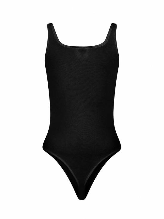 26FW 월포드 바디수트 티셔츠 75086 7005 BLACK - WOLFORD