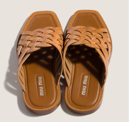 26FW 미우미우 뮬/슬리퍼 5XX678FA0153ZN8 F0151 MIELE - MIU MIU