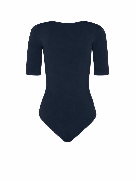26FW 월포드 바디수트 티셔츠 75089 5452 NAVY - WOLFORD