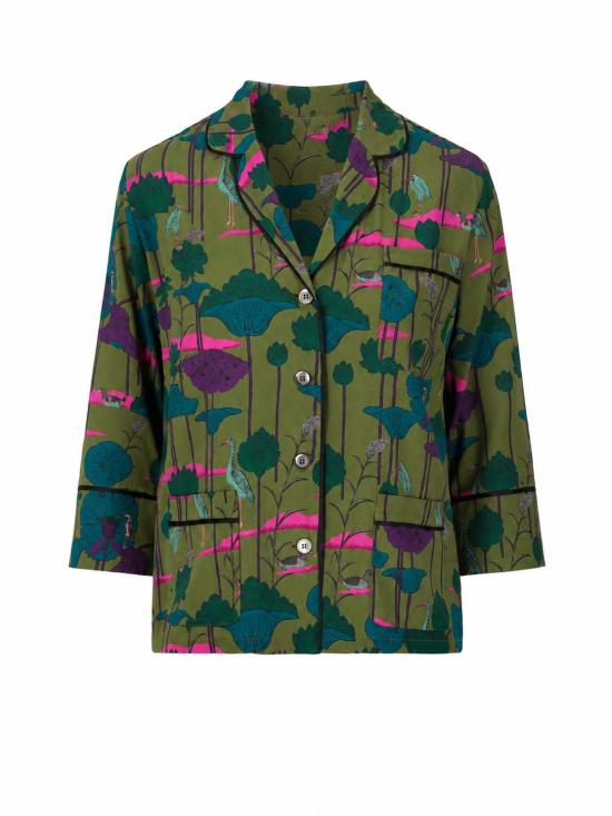 26FW 로라 우비나티 블라우스 I2T08SP 01 GREEN