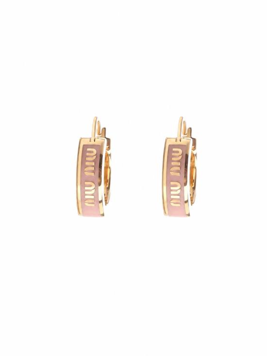 26FW 미우미우 에나멜 메탈 이어링 5IO1032F6T F0615 ORCHIDEA