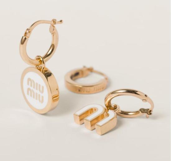 26FW 미우미우 이어링 5IO1022F6T F0009 BIANCO - MIU MIU
