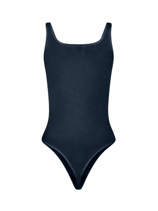 26FW 월포드 바디수트 티셔츠 75086 5452 NAVY - WOLFORD