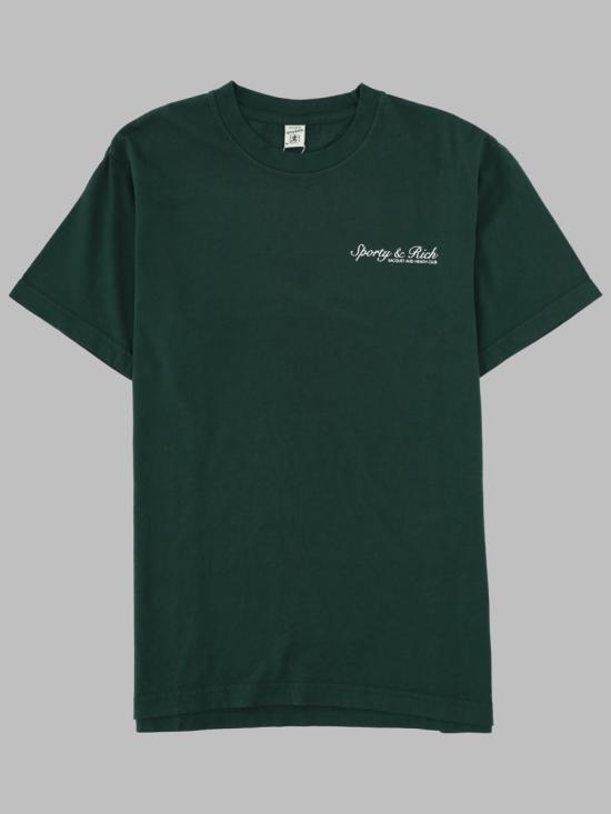 25FW 스포티앤리치 반팔 티셔츠 TO04361325GR10 FOREST GREEN