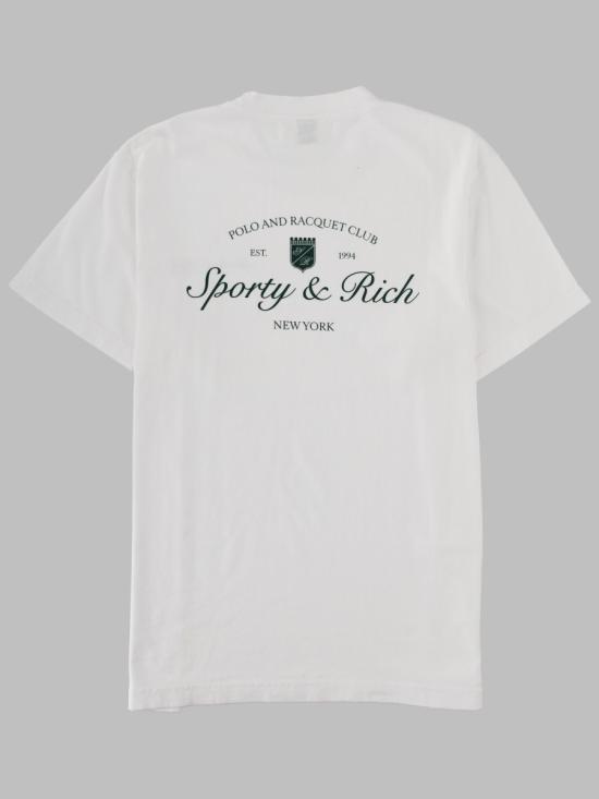 25FW 스포티앤리치 반팔 티셔츠 TO04361325WH01 WHITE - SPORTY & RICH