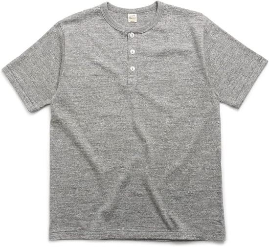  웨어하우스 폴로 티셔츠 Warehouse & Co. Lot 4601 Henley Neck T 헤더 그레이