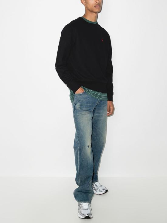 26FW 폴로 랄프로렌 포니 로고 자수 맨투맨 710766772 001 Nero - POLO RALPH LAUREN