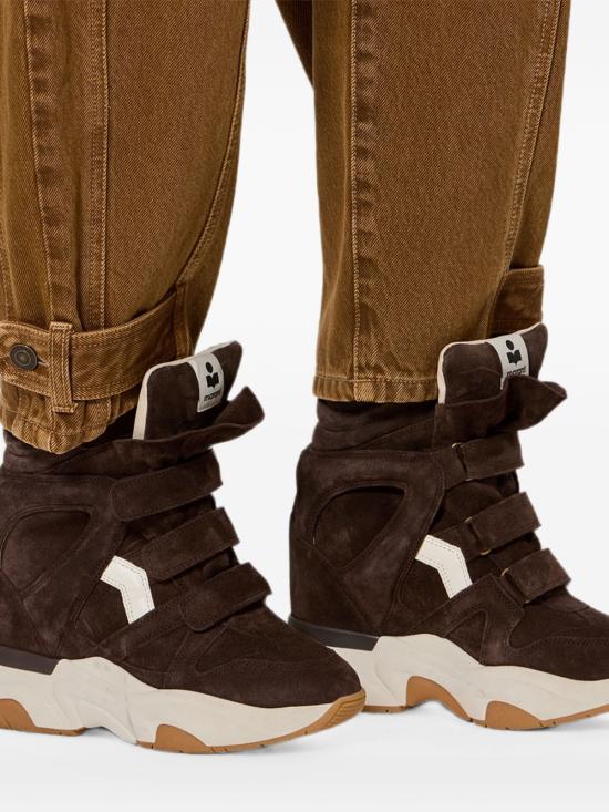 26FW 이자벨마랑 발스키 스웨이드 웨지 스니커즈 BK0009FA B4E10SCLMW MARRONE - ISABEL MARANT
